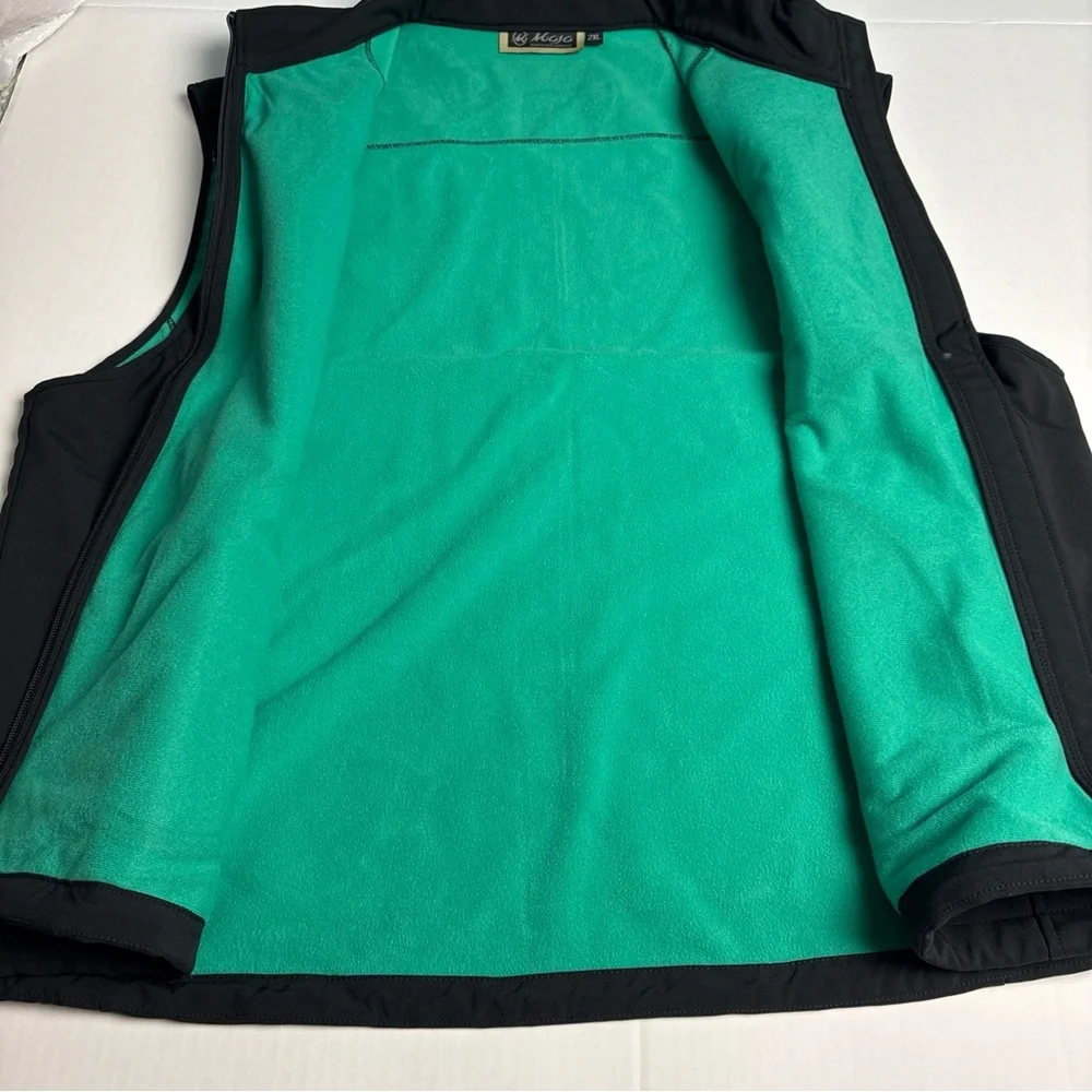 Mojo Sportswear Men 2XL Vest New Tags Black Octopus Ink Teal Liner M-VST9250